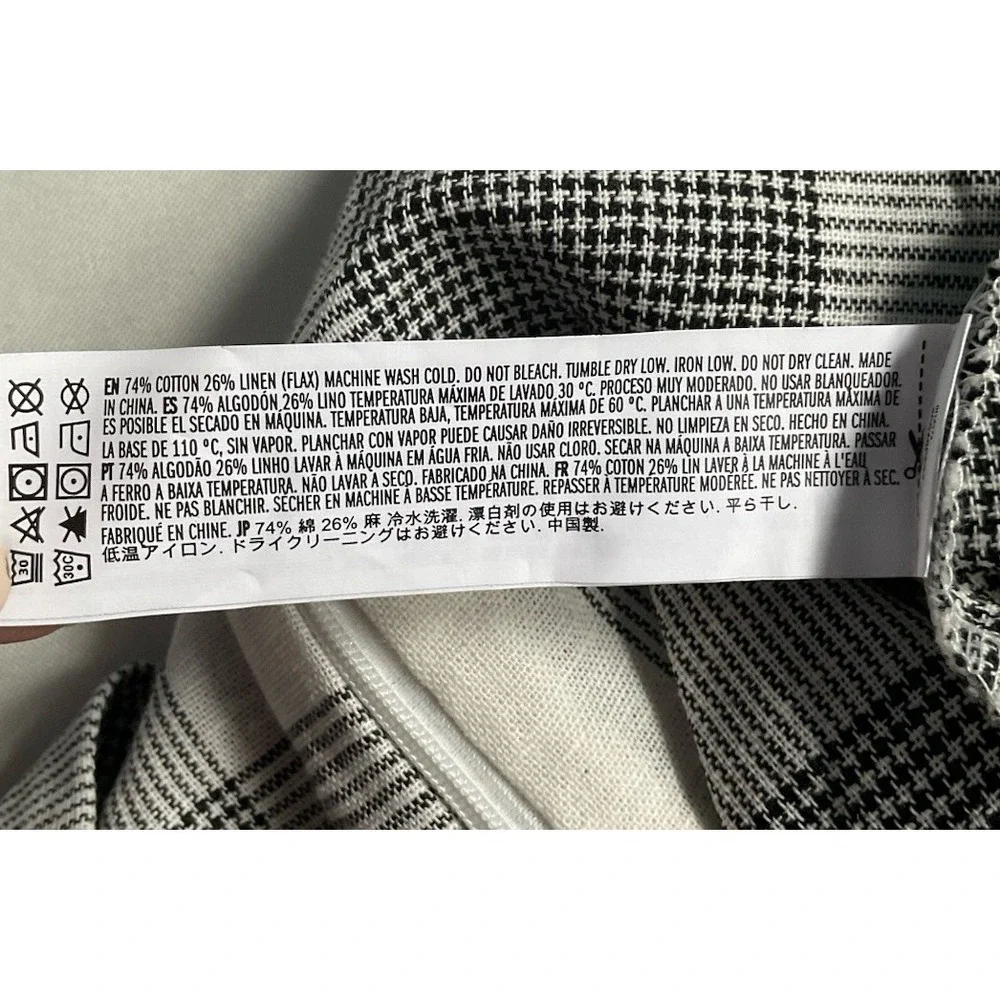 Forever 21 Womens  Plaid Médium A-line‎ Maxi Skirt Grey White